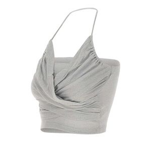 NWT IRO Paris Moema Crossover Strappy halter neck cami camisole crop tank top